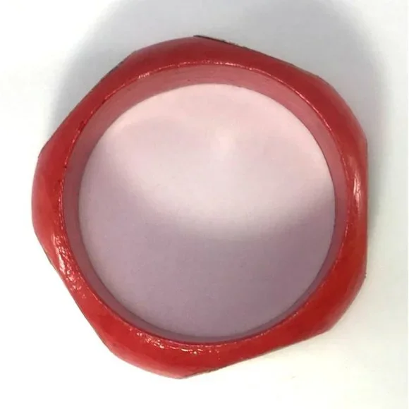 Altered Red Wood Bangle Bracelet with Deadwood Black Hills Map Collage - Picture 6 of 6